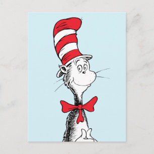 Carte Postale Dr. Seuss I Chat dans le Casquette debout haut