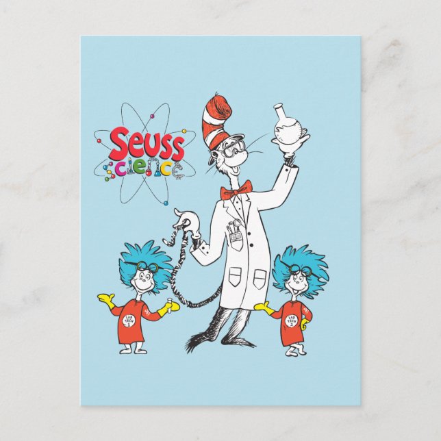 Carte Postale Dr. Seuss | Le Chat Chapeauté Science Seuss (Devant)