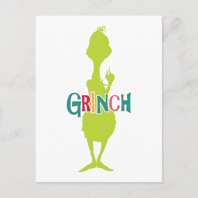 Carte Postale Dr Seuss | Le Grinch - Silhouette verte (Devant)