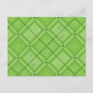 Carte Postale Dr. Seuss motif carreaux jour de la Saint-Patric