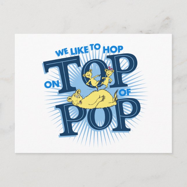 Carte Postale Dr. Seuss | Nous aimons sauter sur Pop (Devant)