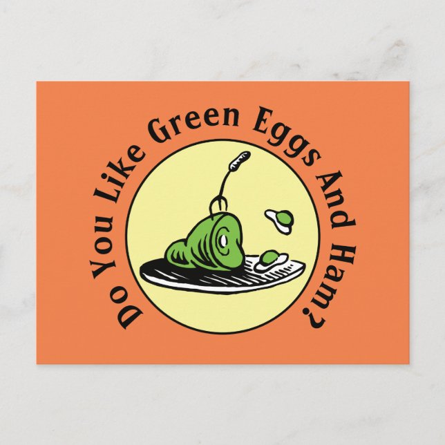 Carte Postale Dr. Seuss | Œuf vert et jambon icône (Devant)