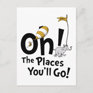Carte Postale Dr. Seuss Oh, The Places You'll Go! Rétro