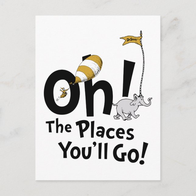 Carte Postale Dr. Seuss | Oh, The Places You'll Go! Rétro (Devant)