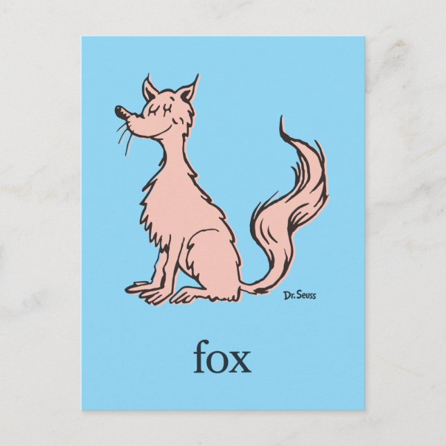 Carte Postale Dr. Seuss | Renard Rose (Devant)