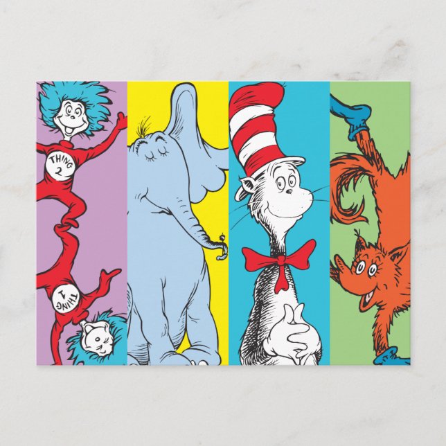 Carte Postale Dr. Seuss | Tranche de personnage (Devant)