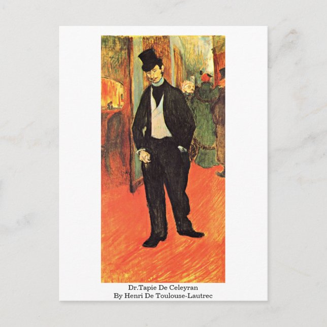 Carte Postale Dr Tapie De Celeyran Par Henri De Toulouse-Lautrec (Devant)
