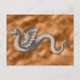 Carte Postale Draco alatus Apes ex Greuino Aldro