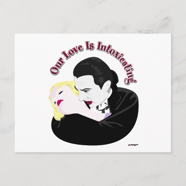 Carte Postale Dracula, Notre Amour Est Intoxicant (Devant)