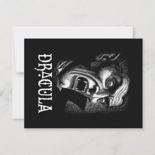 Carte Postale Dracula Portrait noir et blanc