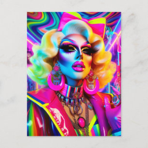 Carte Postale Drag Queen dans les années 1980