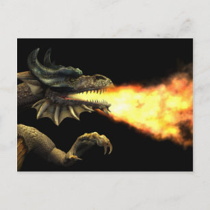 Carte Postale Dragon à souffle de feu