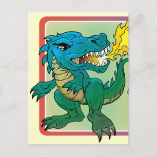 Carte Postale Dragon Art inspiré par Little t par Scott Rosema