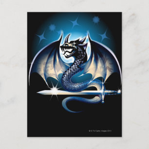 Carte Postale Dragon avec épée
