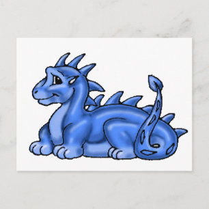 Carte Postale Dragon Bleu Bébé