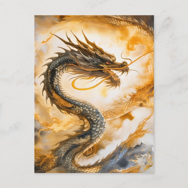 Carte Postale Dragon chinois (Devant)
