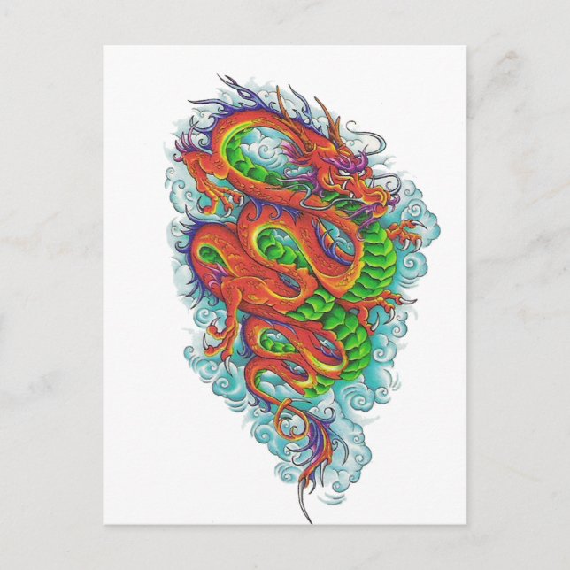 Carte Postale Dragon chinois 2 (Devant)