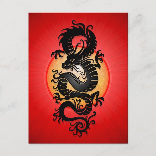 Carte Postale Dragon chinois de Red Burst (Devant)