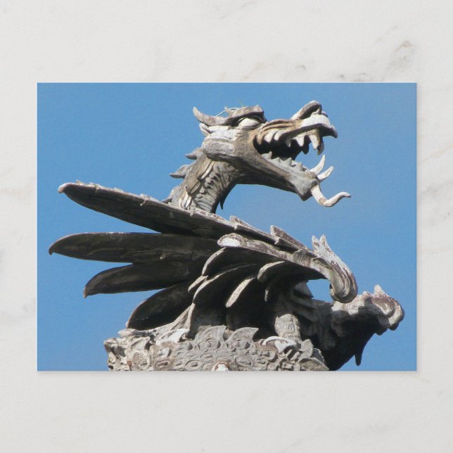 Carte Postale Dragon, City Hall Cardiff, Pays de Galles, Royaume (Devant)