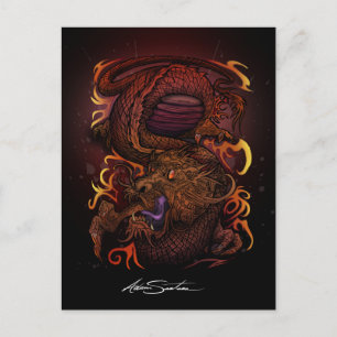 Carte Postale Dragon (conception de signature)
