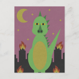 Carte Postale Dragon dans la ville