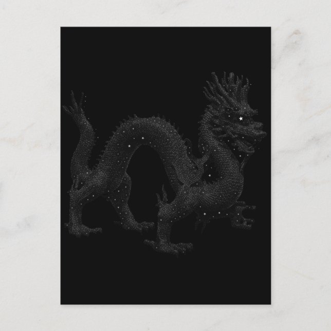 Carte Postale Dragon dans les étoiles (Devant)