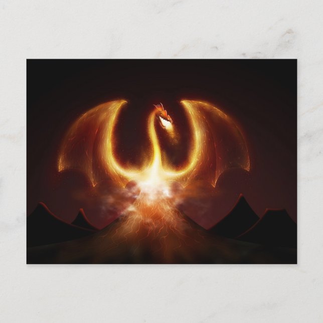 Carte Postale Dragon de feu (Devant)