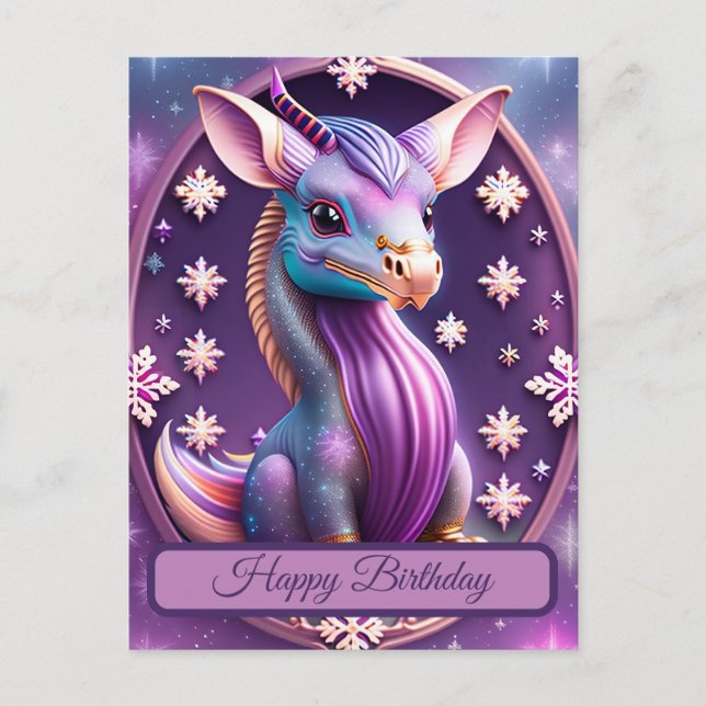 Carte Postale Dragon de Lila Pink (Devant)