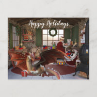 Dragon de vacances de Noël dans l'atelier du Père
