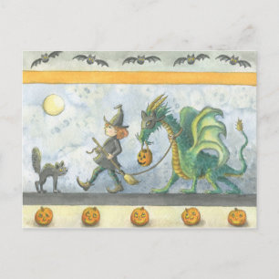 Carte Postale Dragon d'Halloween de Little Witch (carte postale)
