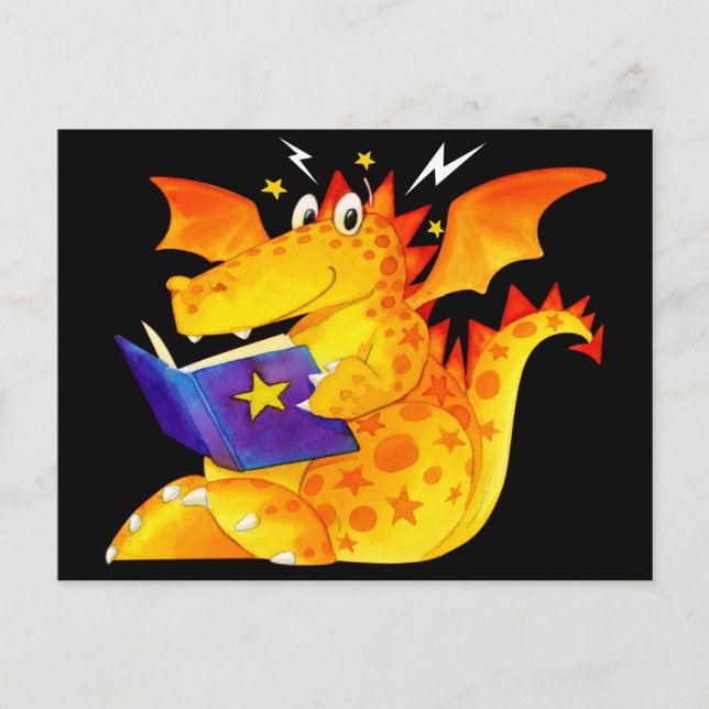 Carte Postale Dragon d'Halloween drôle pour enfant (Devant)
