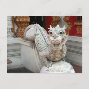 Carte Postale Dragon du temple blanc