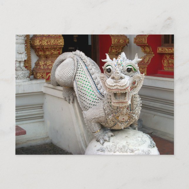 Carte Postale Dragon du temple blanc (Devant)