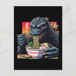 Carte Postale Dragon eating ramen 