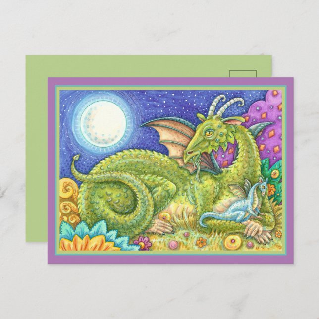CARTE POSTALE DRAGON FAMILLE PROCHAINE GÉNÉRATION, IMAGINAIRE WH (Devant / Derrière)