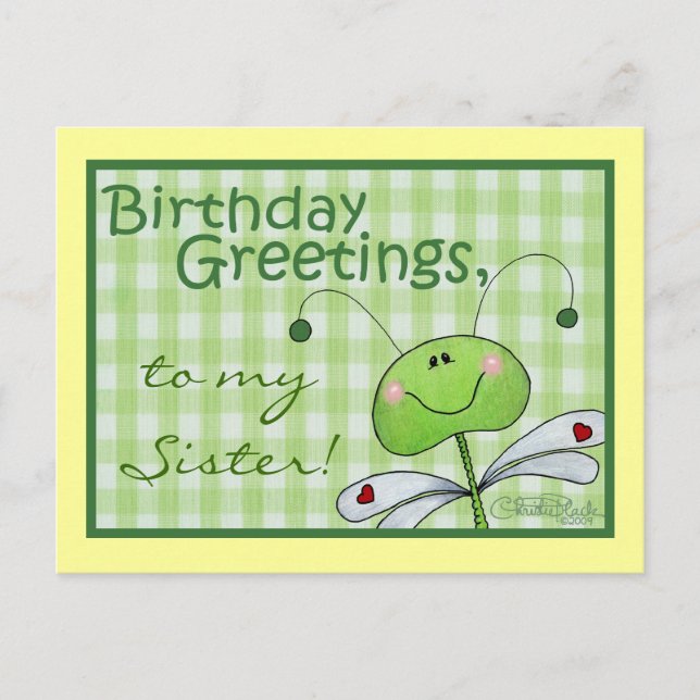 Carte Postale Dragon Fly Anniversaire personnalisation (Devant)