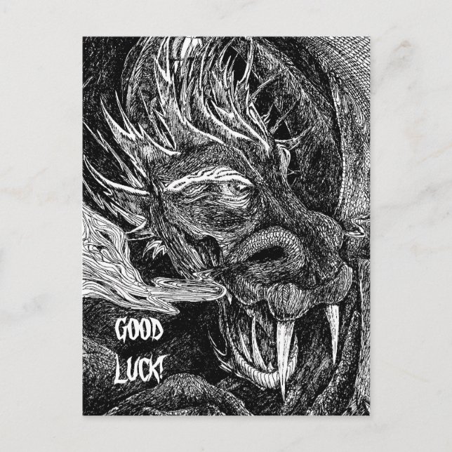 Carte postale Dragon 'Good Luck' (Devant)
