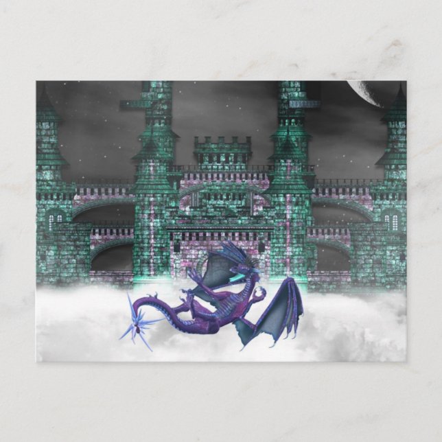 Carte postale Dragon Guarding Castle (Devant)