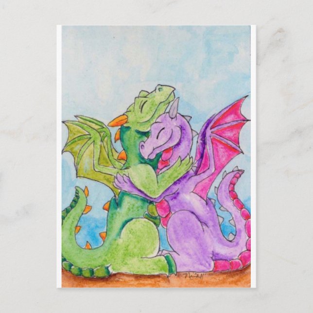 Carte Postale Dragon Hug (Devant)