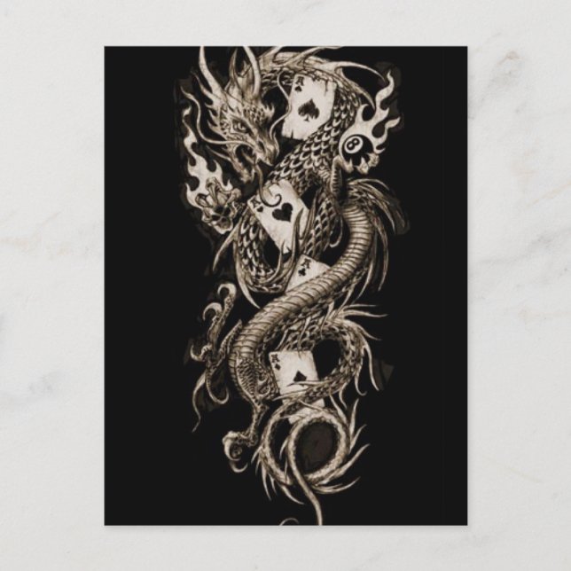 Carte Postale Dragon impérial alchimie (Devant)