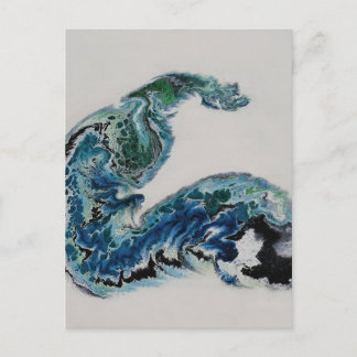 Carte Postale “Dragon in the Waves – Abstract Ocean Energy Postc