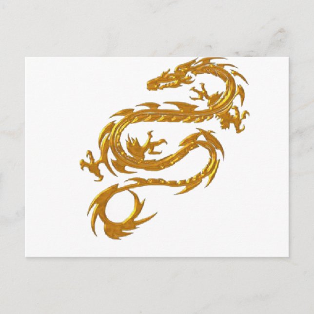 Carte Postale Dragon japonais Kin ryu (Devant)