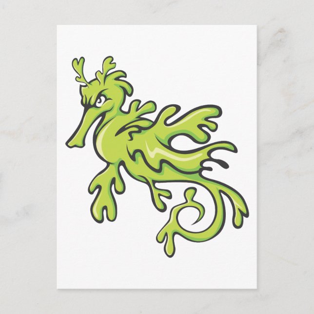 Carte Postale Dragon marin lourd et feuillu (Devant)