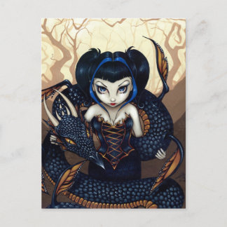 Carte postale "Dragon noir"