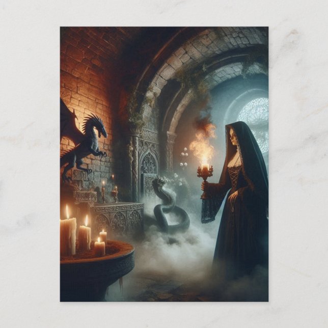 Carte Postale Dragon Nun Horreur (Devant)