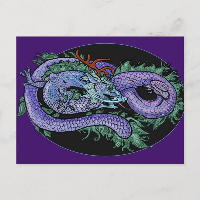 Carte Postale Dragon oriental éternité (Devant)