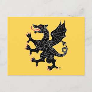 Carte Postale Dragon Rampant Sable