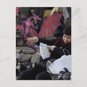 Carte Postale Dragon Rose À Venise Italie