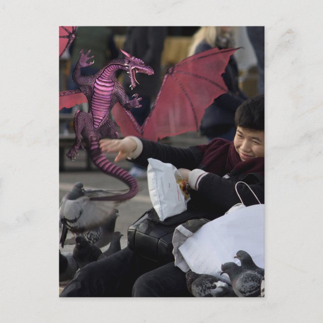 Carte Postale Dragon Rose À Venise Italie (Devant)