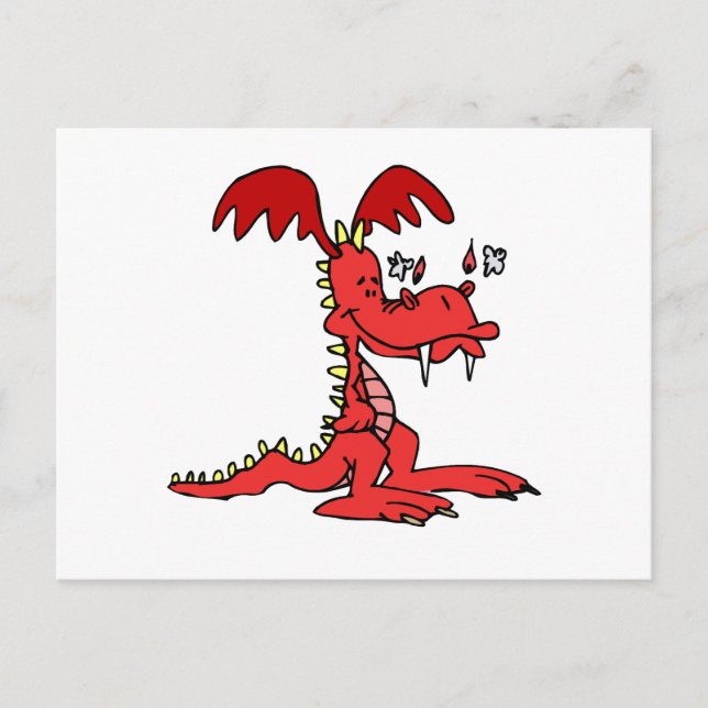 Carte Postale Dragon rouge (Devant)